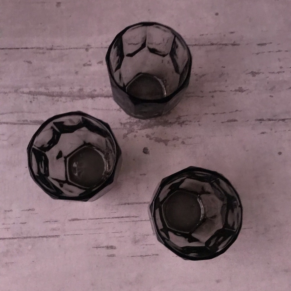 Small glass cups - set of 3